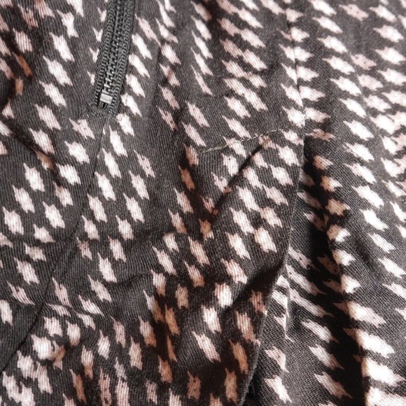 NWT FREE PEOPLE Single Ruffle Black Print A-Line Mini Dress $108 Size 4 NEW ANB - Picture 3 of 4